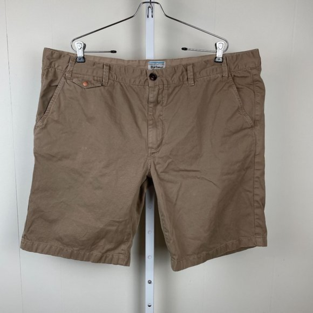Barbour Utility Tan Brown Khaki Chino Shorts Mens Size 44